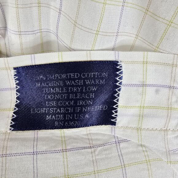 Burberry London American Made LS Gingham Print Button Down Dress Shirt 16.5 - Picture 6 of 7